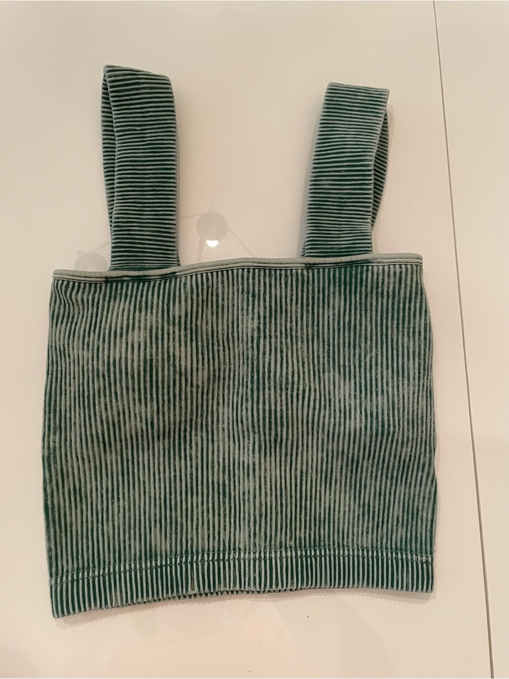 Zenana Outfitters Green Striped Crop Tank